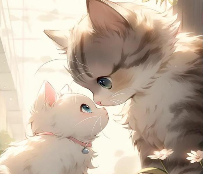 Ảnh mèo anime đáng yêu