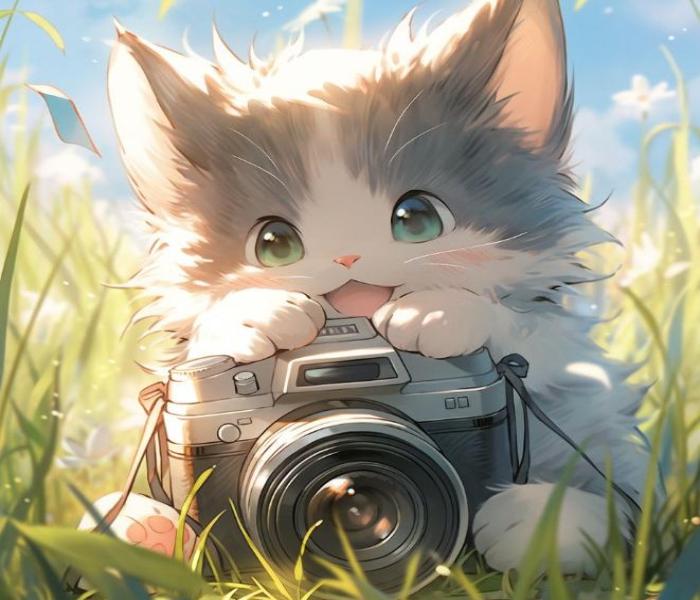 Ảnh mèo anime đáng yêu