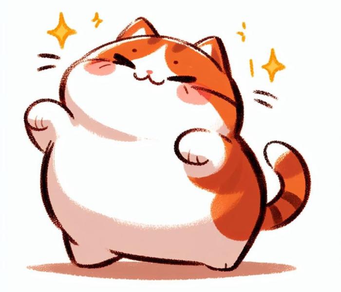 Avatar mèo béo ú chibi cute