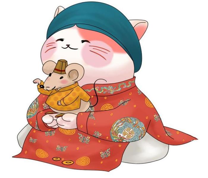 Ảnh mèo Tết