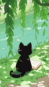ảnh nền mèo chibi cute