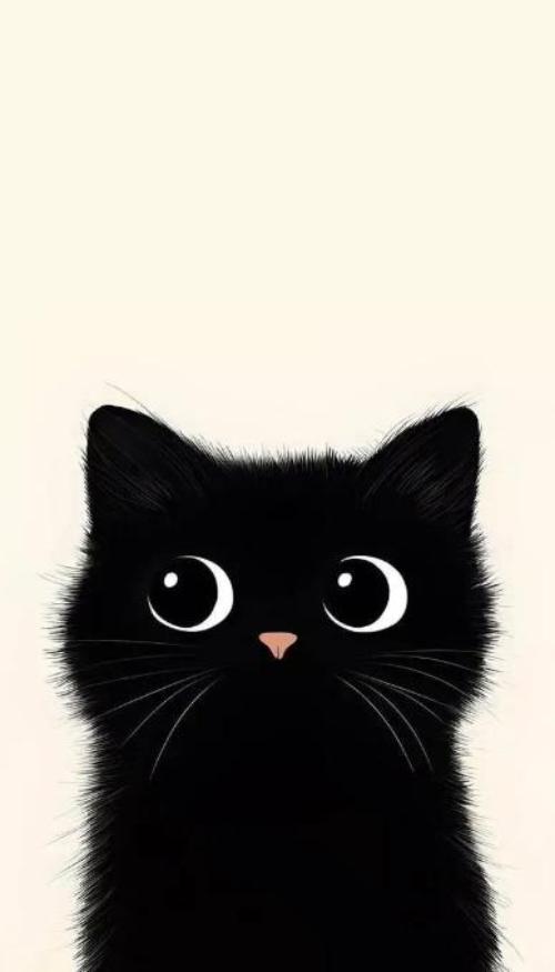 Mèo đen chibi hình nền iphone xinh