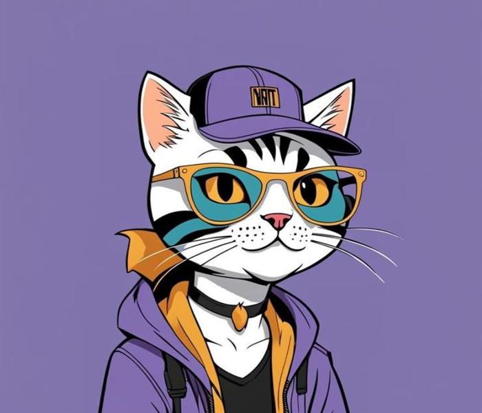 Hình mèo hoạt hình cực cool